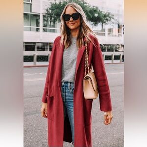 Elegant Red Women's Cardigan